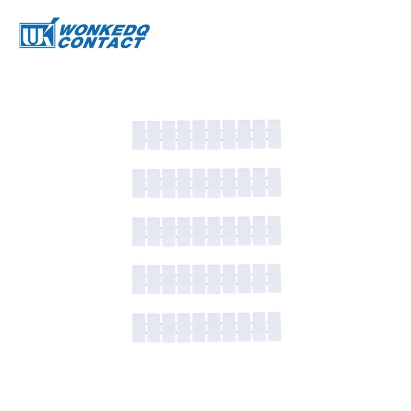 10Pcs ZB5 Label For PT2.5 ST2.5 UKK3 Standard Number Blank ZB 5 PT/ST-2.5 DIN Rail Terminal Block Accessories Zack Marker Strips