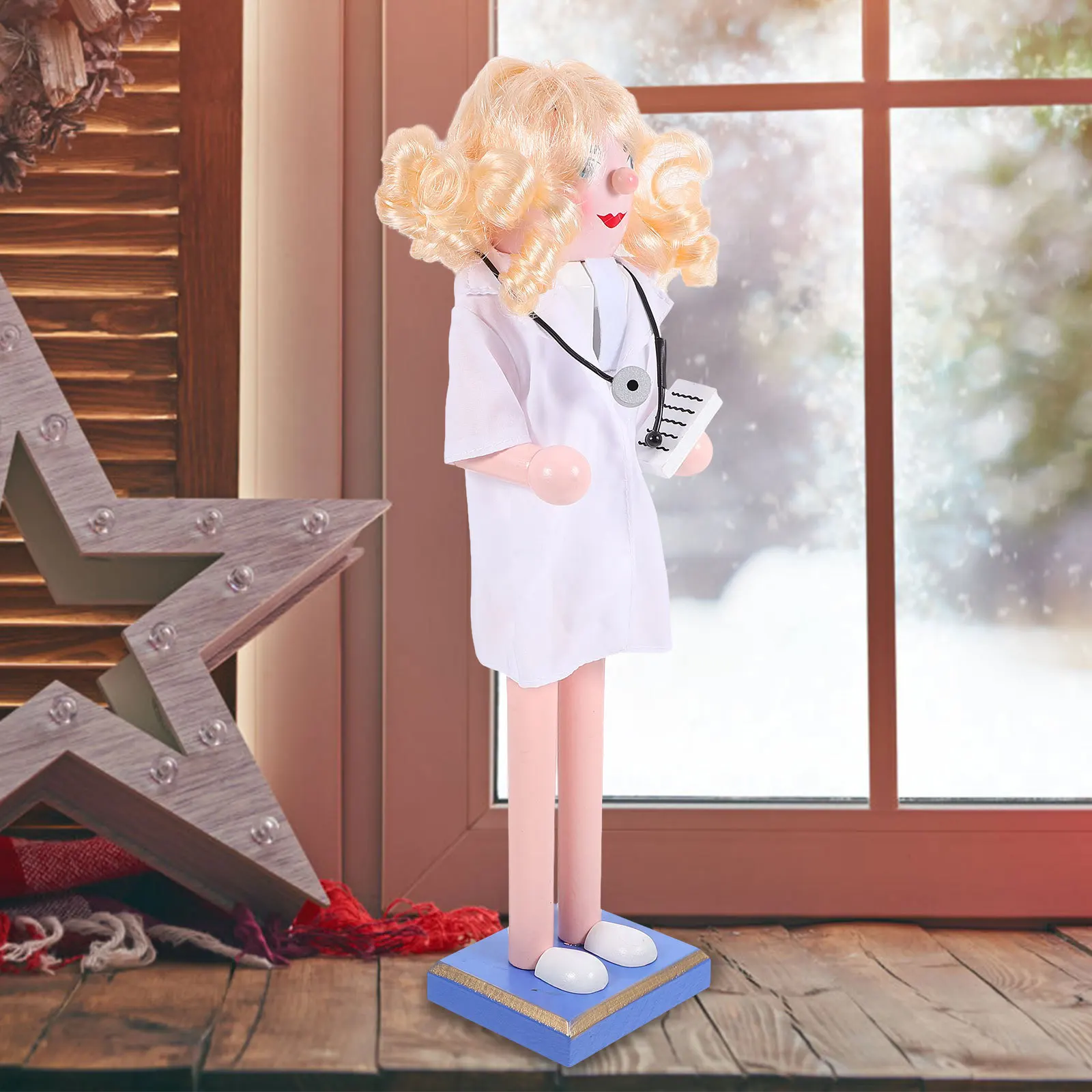 

Christmas Nutcracker Decor Wooden Xmas Decoration Festive Home Interior Shelf Display Holiday Season Gift Idea