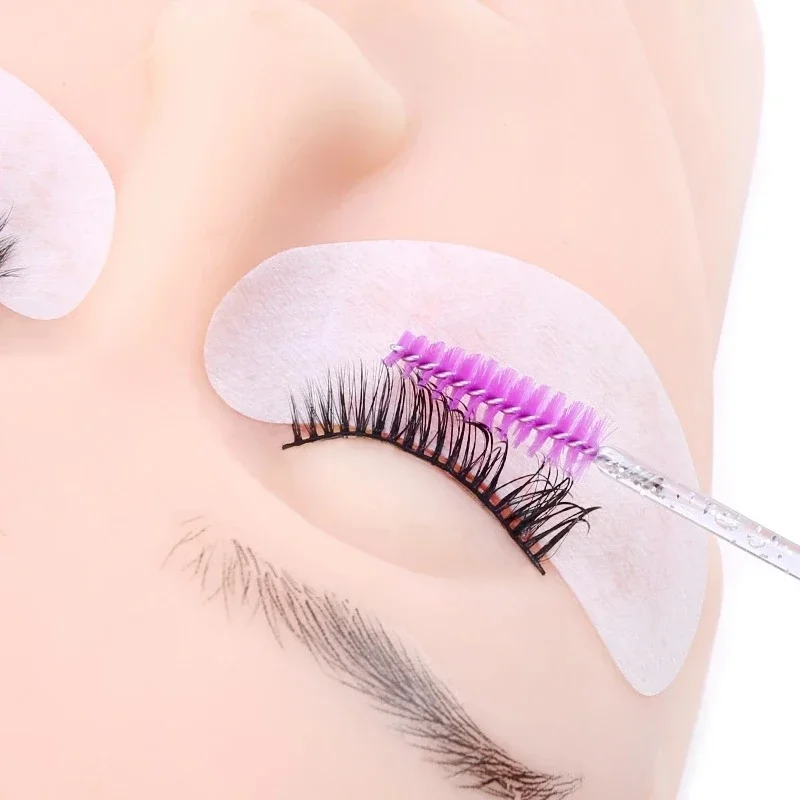 50pcs Silicone Gel Eyelash Brush Comb Eye Lashes Extension Mascara Wands Makeup Beauty Tools Disposable Makeup Brushes 1 Bag
