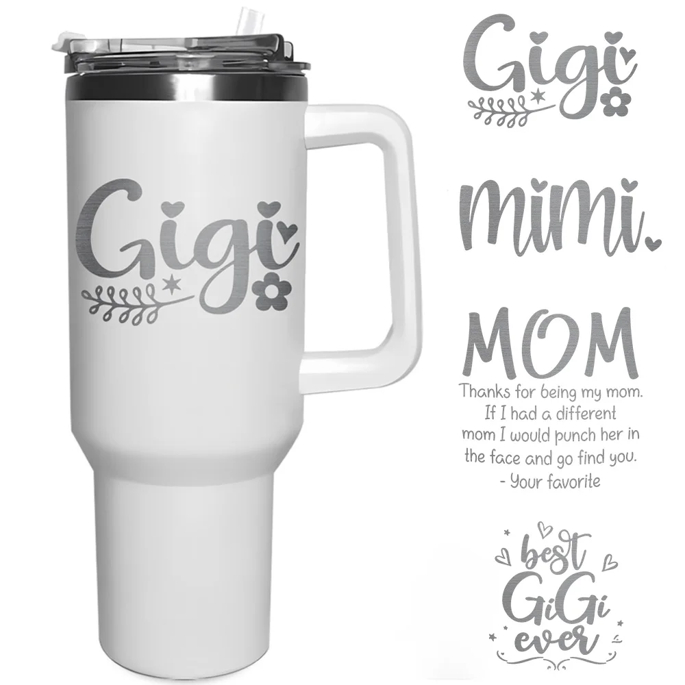 40oz Thermobecher mit Griff, 304 Edelstahl Isolierbecher, Vakuum-Kaffeebecher, tragbare Wasserflasche, Reise-Thermobecher