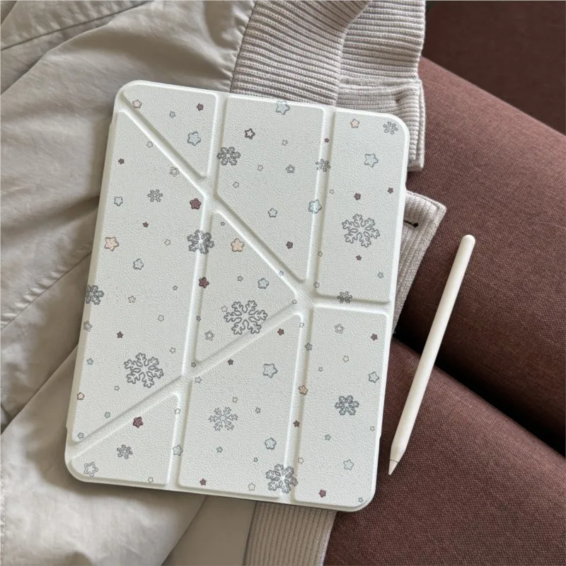 

Чехол для планшета «Снежинки» для iPad Pro 11 M2 M3 M4 M5 A16 2025 Air4 5 6 7 12,9/13/9,7/10,2/10,5/9,7 дюйма 5 6, 7/8/9 10-й 11-й чехол