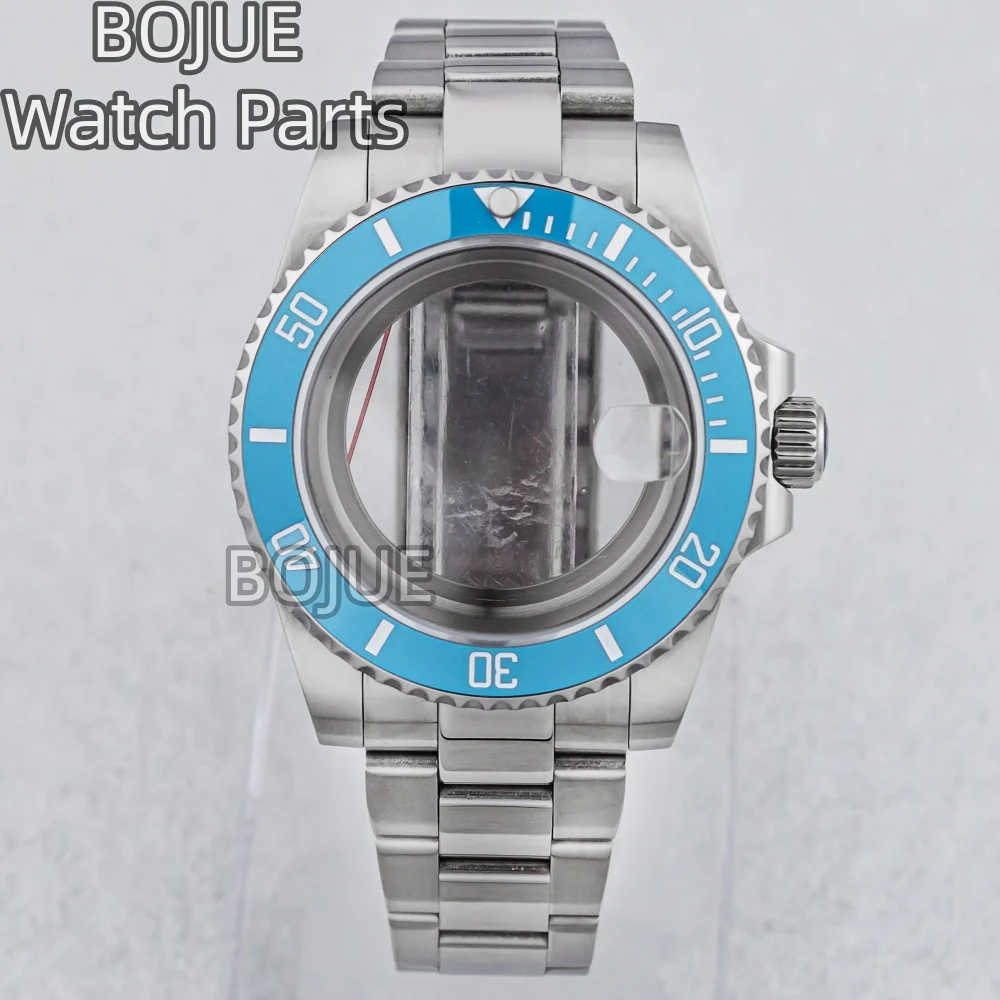 ل الغواصة 40 مللي متر NH35 ساعة حافظة الجليد الأزرق الحافة حاوية من الفولاذ المقاوم للصدأ صالح NH34 NH35 NH36 ETA2824 ساعة يد تعمل بالحركة اكسسوارات #4