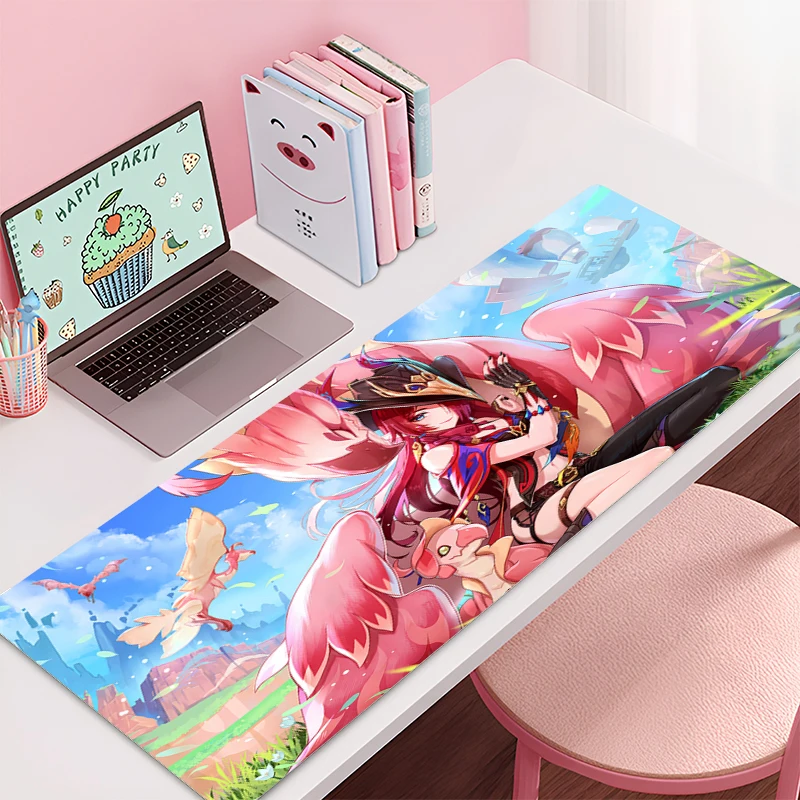

Mouse pad big size Genshin Impact Chasca desk mat Desktop keyboard desk mat gaming mouse pad Computer accessories game Mousepad