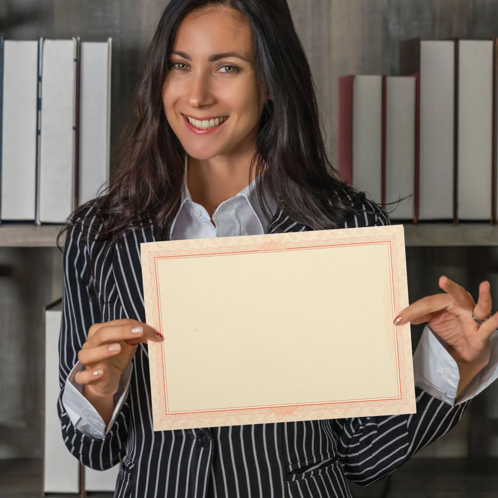 20 pezzi di carta per certificati A4, pagine interne vuote per diploma, premi, certificati scolastici, cartoncino per documenti stampabili