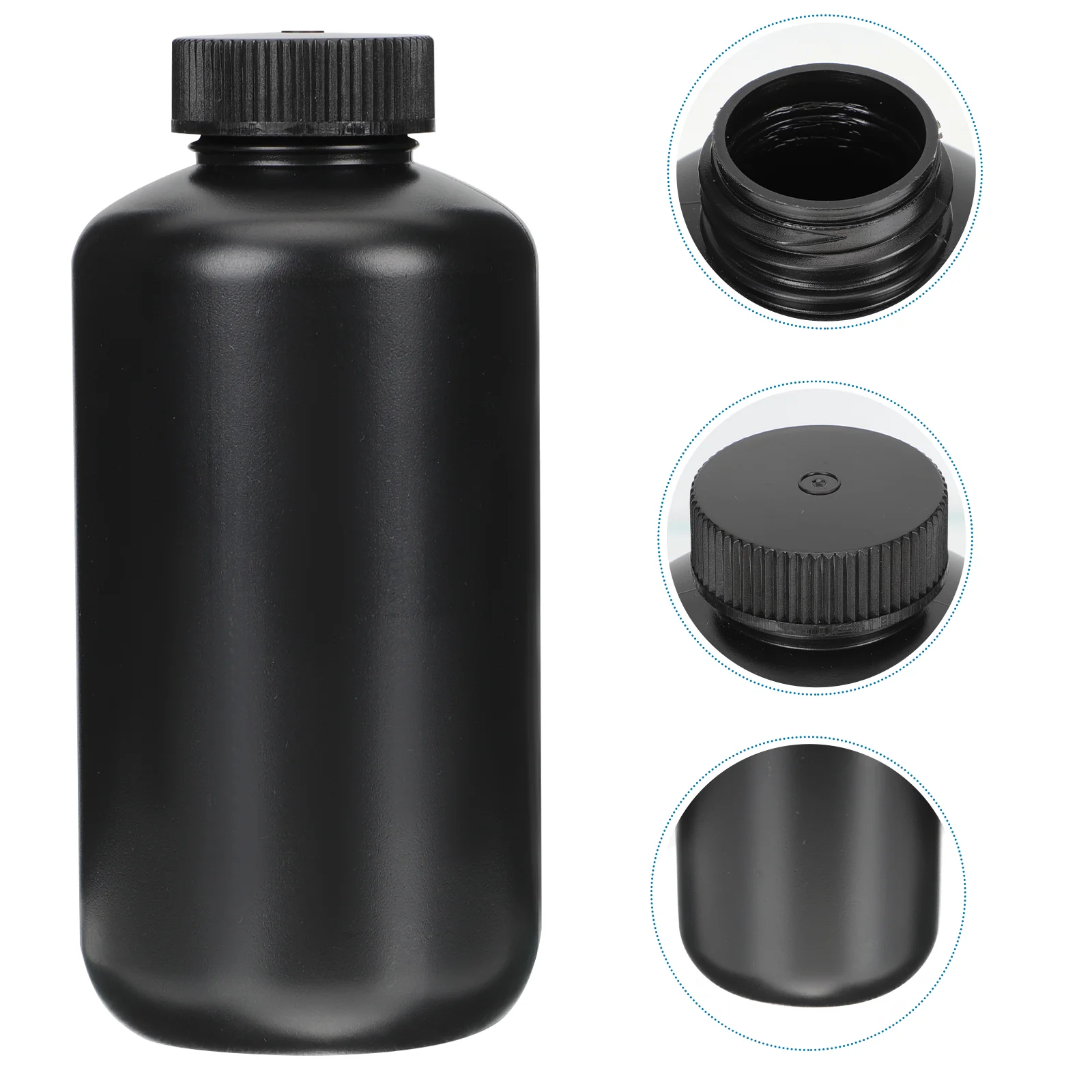 

Bottle Chemical Dispenser Black Container Narrow Mouth Shade Bottle Sampling Jars or Storage Bottles for Liquids