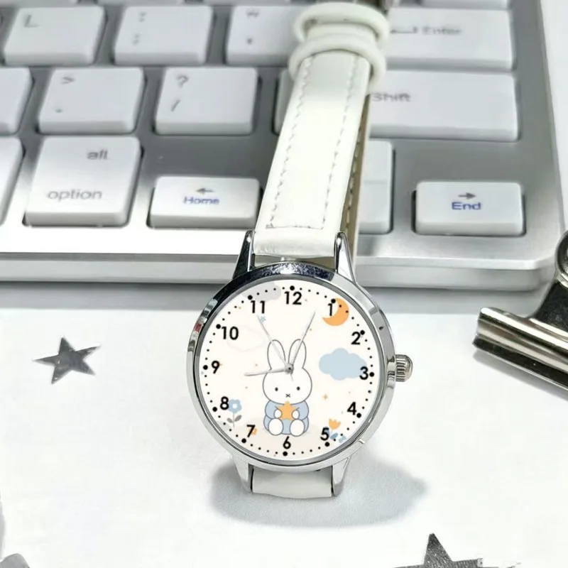 Cartoon Kawaii New Watch Sweet Small Exquisite Niche Look At The Time Quartz Watch Light Luxury Give Gifts Good Looking Miffy