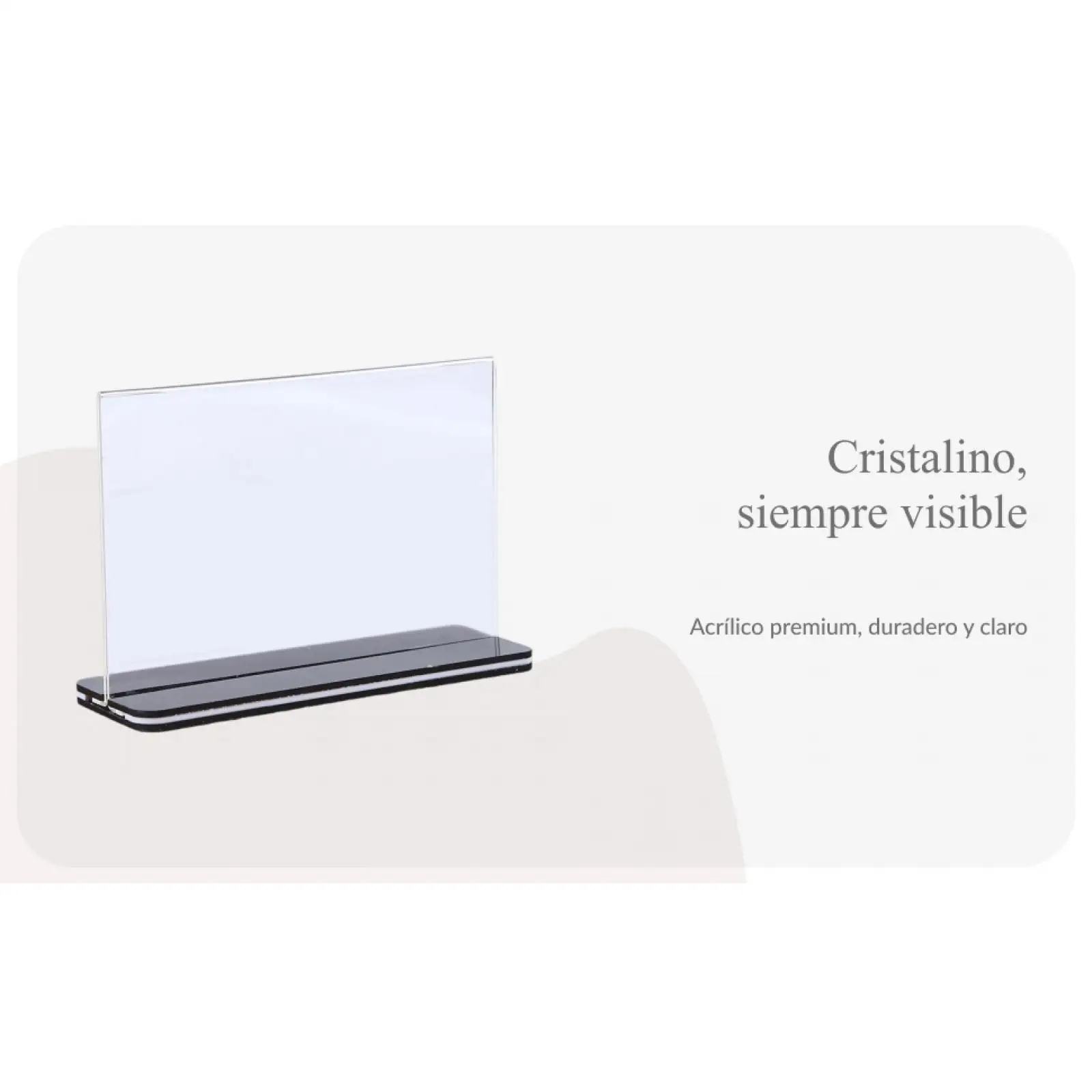 

Acrylic Sign Holder Horizontal Clear 11 x 8.5 Inches Table Menu Display Stand