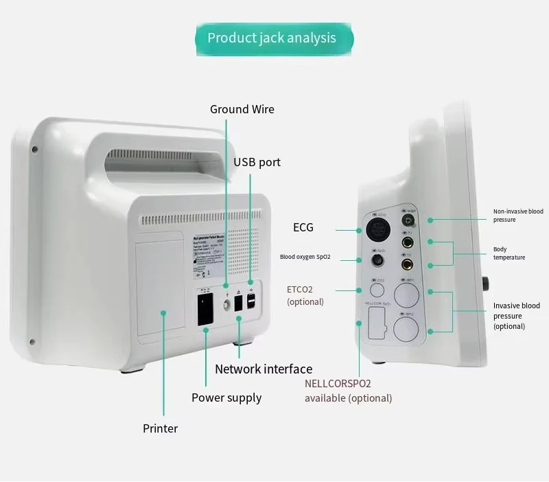 Portable Oximeter Veterinary Animal Monitoring Instrument for Clinics Multi-Parameter Veterinary Medical Device for Clinics