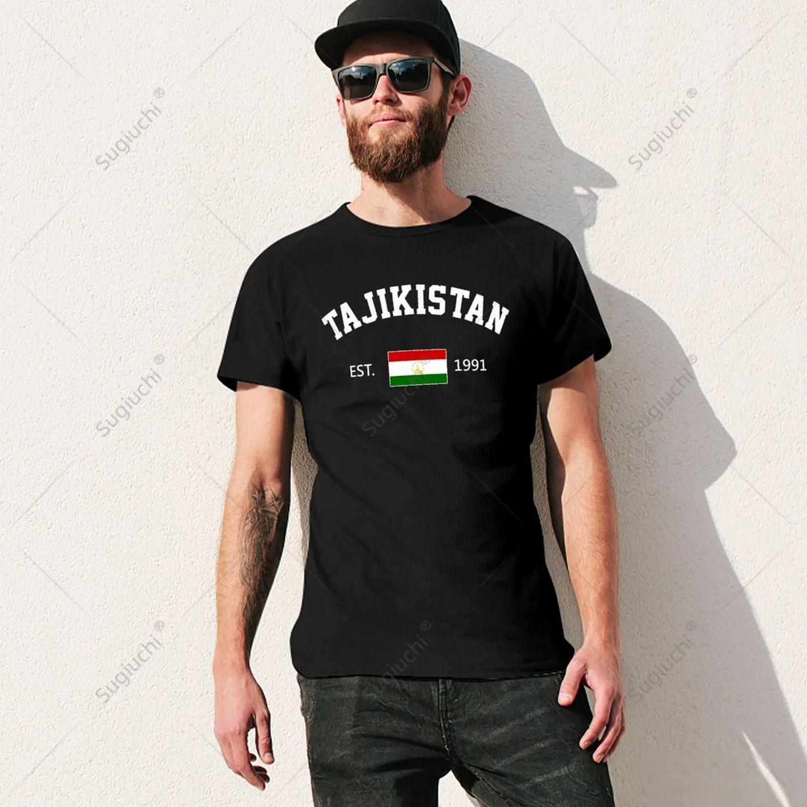 Unisex Men Tajikistan EST.1991 Independence Day Tshirt Tees T Shirts Women Boys 100% Cotton T-Shirt