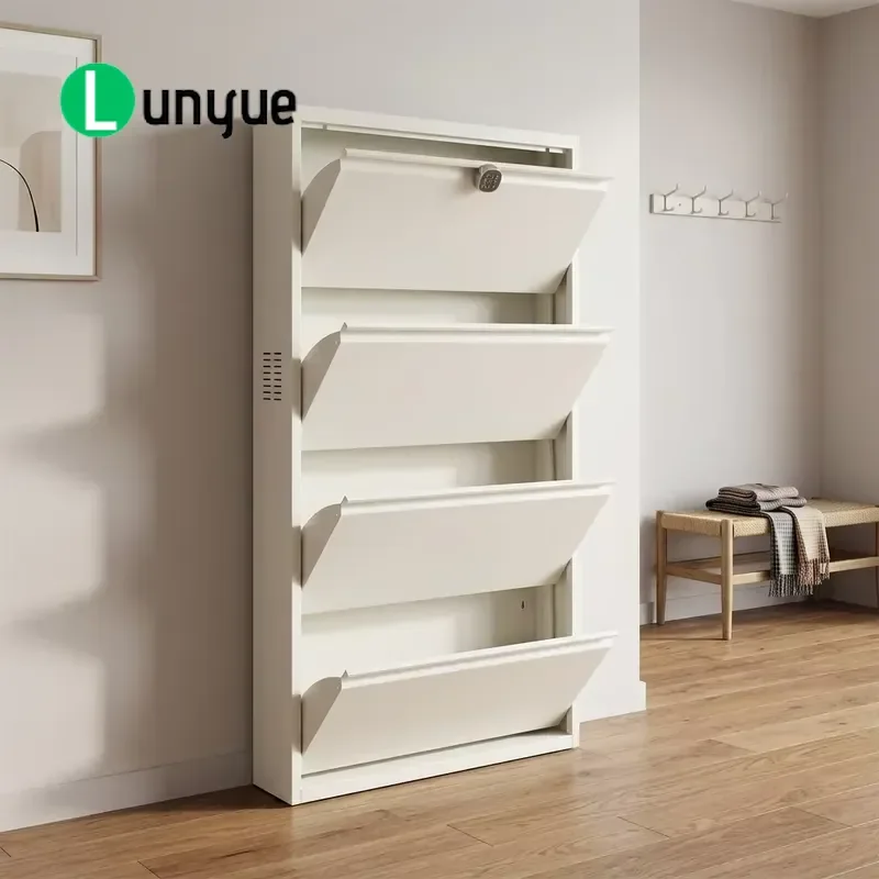 Steel Shoe Cabinet Locker Living Room Corridor Storage Rack Home Furniture Design Organizer Durable Space Saving Entryway