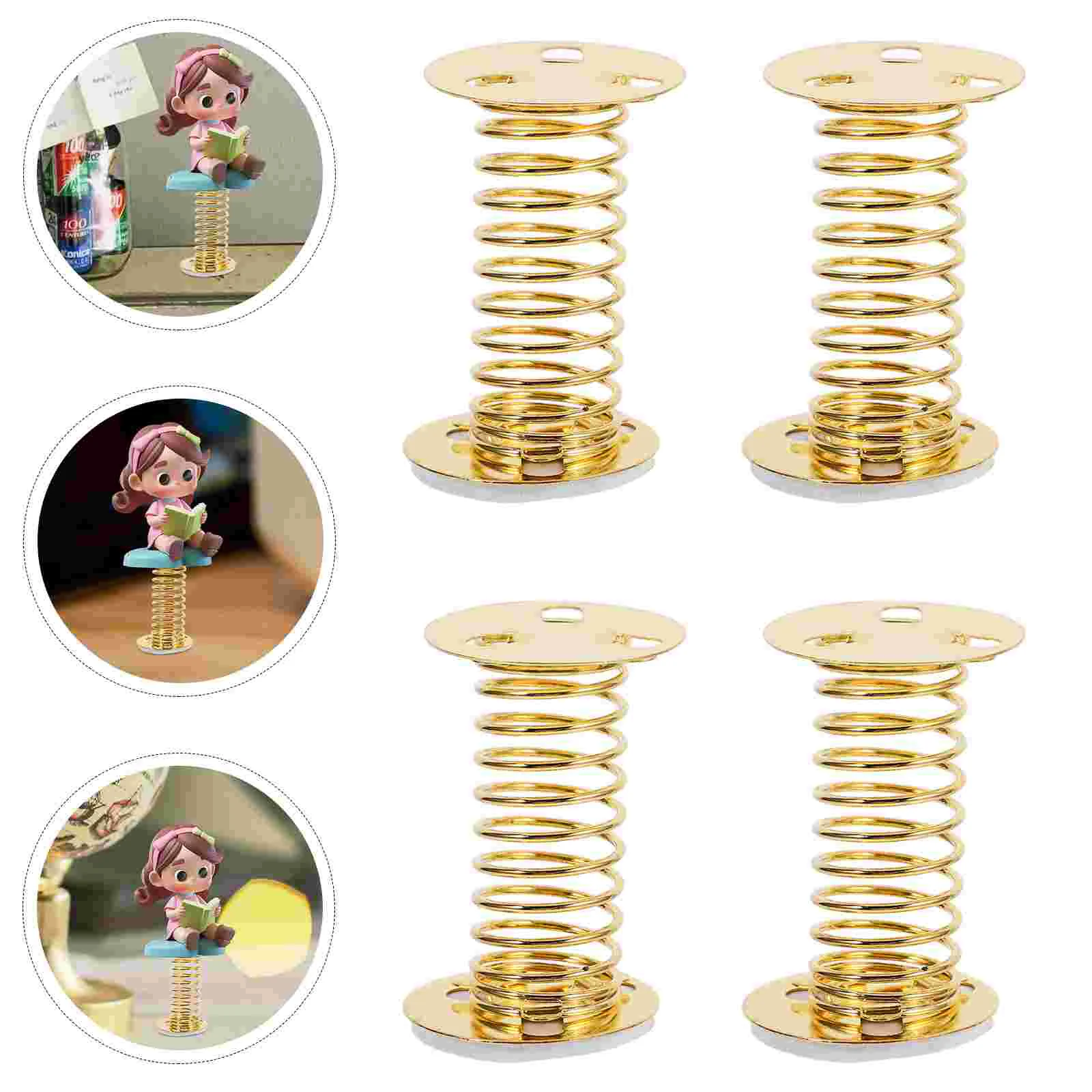 10 Pcs Spring Seat Bobble Heads for Dashboards Base Spiral Wobble Decoration Simulation Headgear Crafts Toys