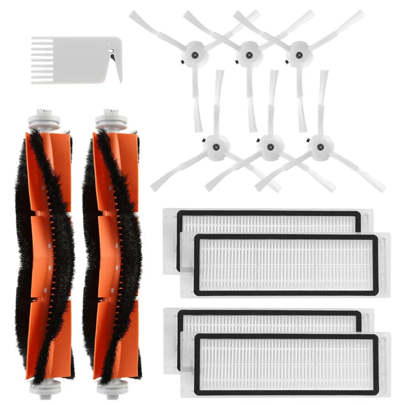 TCF-Aksesori Suku Cadang Pengganti Filter HEPA Sikat Samping Sikat Utama untuk Penyedot Debu Robot Roborock S51 S55 S5 S6 S5max