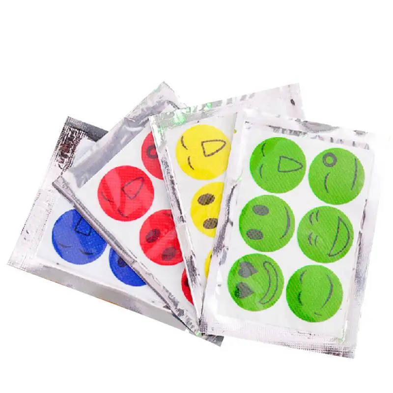 Smiley Face Anti Mosquito Mozzie Insect Bug Bugs Repellent Stickers Patch image 6