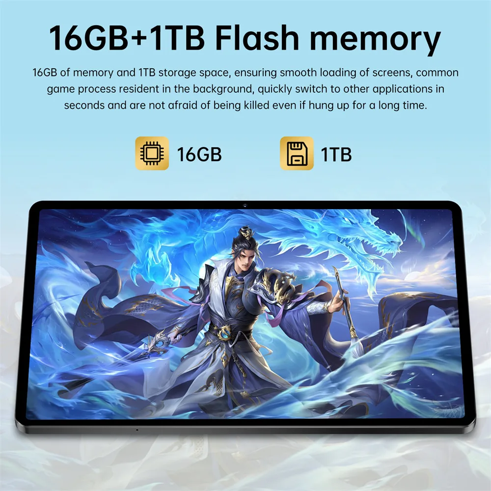 CHOTOG Tablet Pad 7s Pro Android 15 Tab PC 10.1 Inch 16+32MP Camera 5G Dual SIM Face Unlocked 10000mAh WIFI GPS Tablets For Children's Kids With Keyboard Laptop
