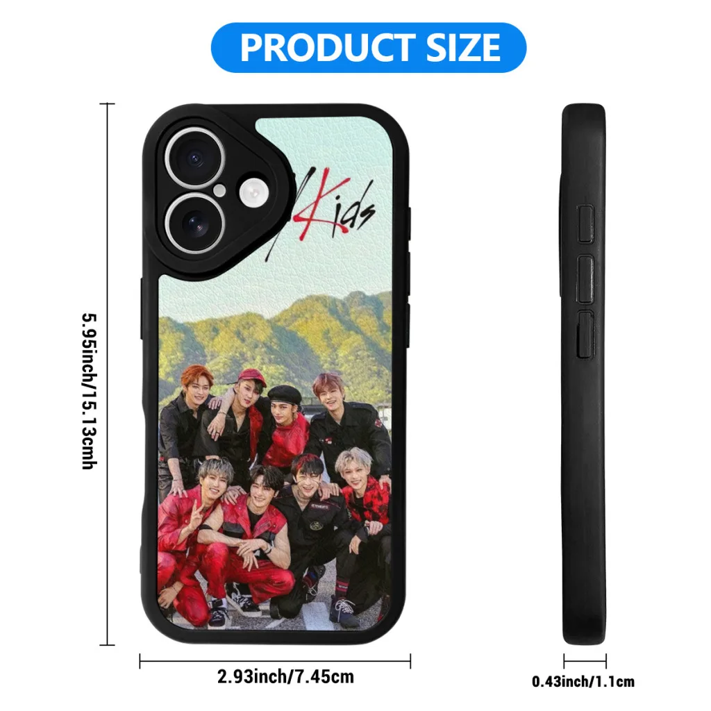 Phone Case For iPhone 16 Pro Max Silicone Skin Case KPOP S-Stray K-Kids