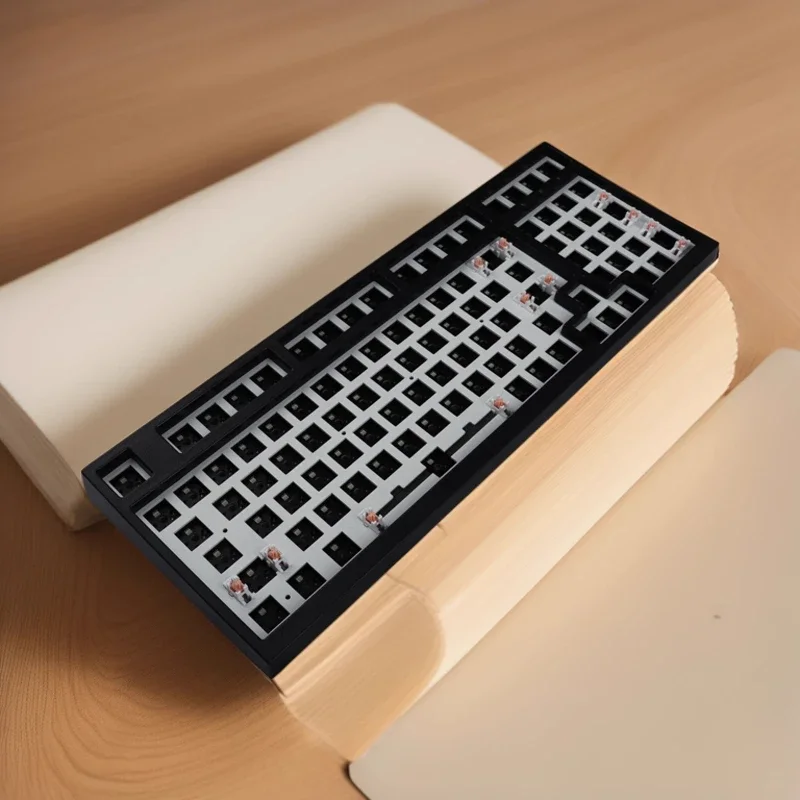 98key Wired Black Mechanical Keyboard Kit Hot Plug Supports RGB Lighting Ergonomics Cherry Profile Game Keyboard Kit Custom