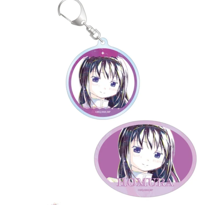 Hanging Ornament Anime Puella Magi Madoka Magica 6CM Acrylic Pendant Keychain Madoka Kaname,Homura Akemi,Sayaka Miki 2-Piece Set