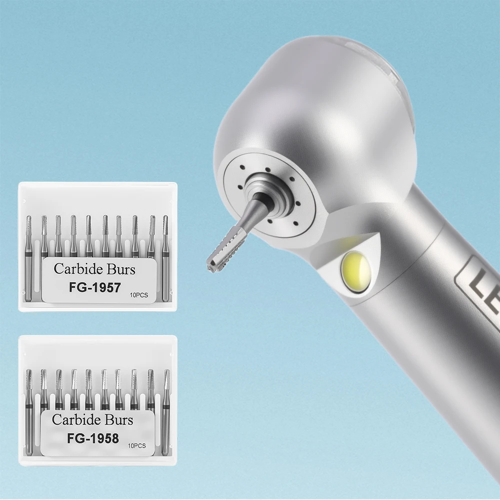 10 teile/schachtel Dental Hartmetall Bohrer Metall Schneiden 1,6mm FG1957/FG1958 Für High Speed Handstück Zahn Restaurierung AZDENT – Detail 4