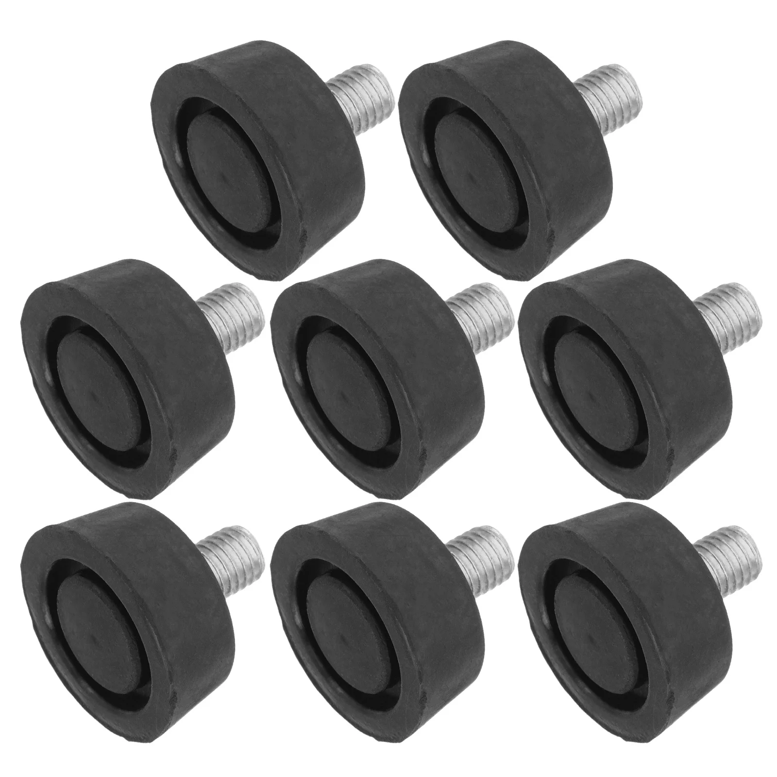 

8pcs Shock Absorption Pads M10 Screw-In Rubber Feet For Furniture Table Chair Leveling Floor Protectors Adjustable Height Noise