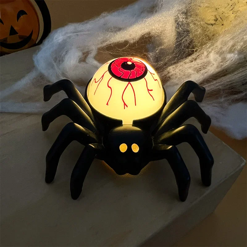 Halloween Decorations LED Candle Light Plastic Spider Skull Lamp for Home Bar Haunted House Halloween Party Decor Horror Props - view 3