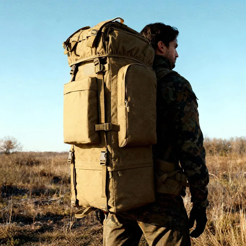100L Large-Capacity Backpack for Outdoor Sports Travel and Hiking—Multifunctional Military Outdoor Camouflage Tactical Backpack