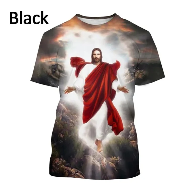 

Men Short Sleeve Tees 3D Printed Jesus Love Every Christian Unisex Summer Fashion Jesus Pattern Hot Short Sleeve Casual Camiseta
