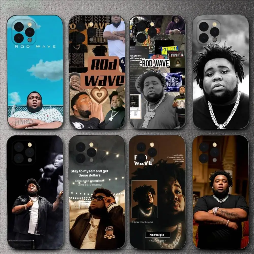 

Чехол для телефона R-Rod Wave для iPhone 16,15,14,13,12,11,XS,XR,X,8,7,Pro,Max,Plus,mini Силиконовый черный чехол