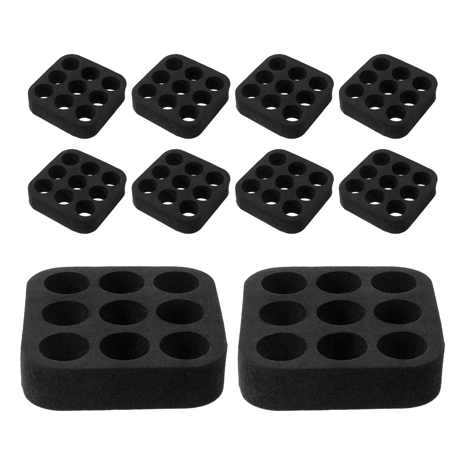 10Pcs Essential Oils Organizer Holder Foam Pad 9 Slots Eva Foam Insert Bottle Cushion Protective Insert Essential Oil Case