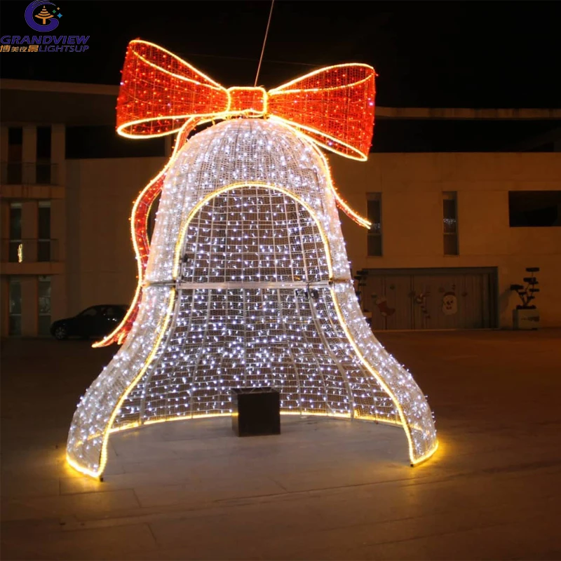 Customized Fast Delivery IP65 Bell Decoration Motif Lights for Garden Street Decorate