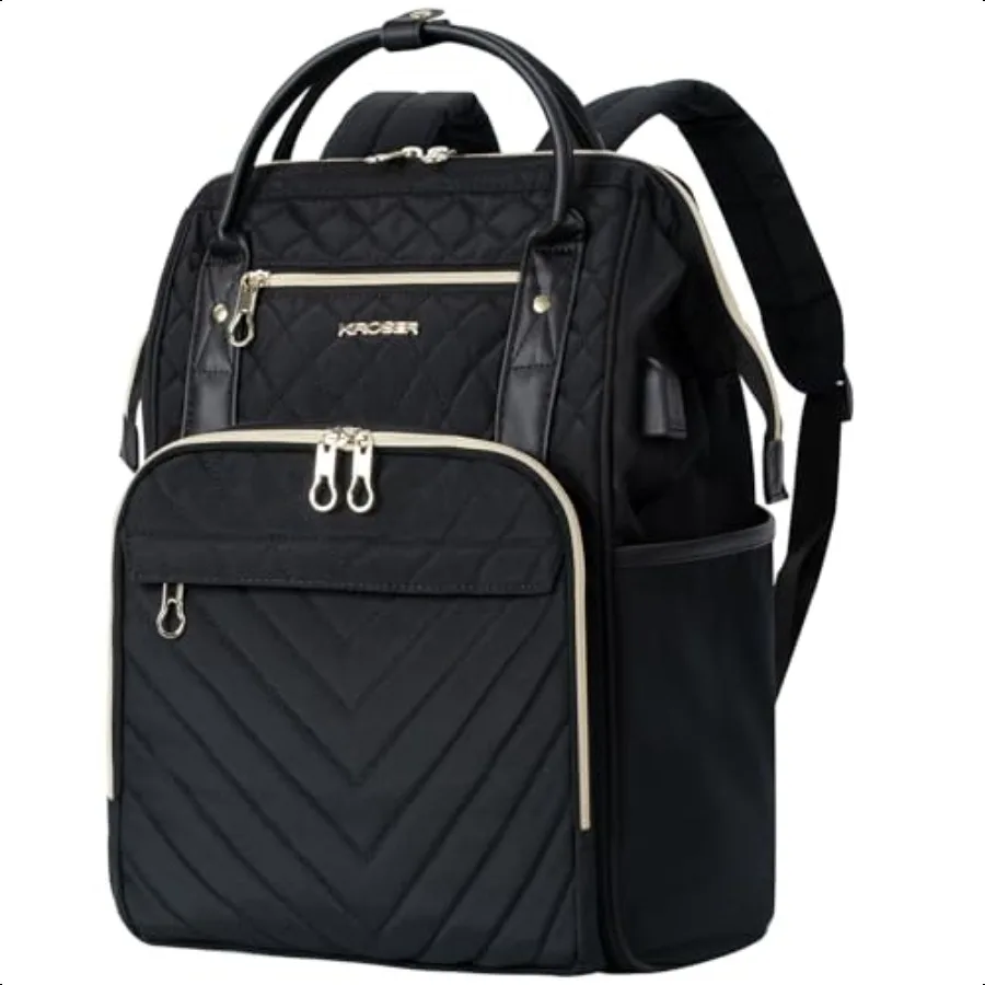 

Laptop Backpack 17 Stylish Backpack Water Repellent College Casual Daypack with USB Port Travel Busin Work Bag for Men WomenQui