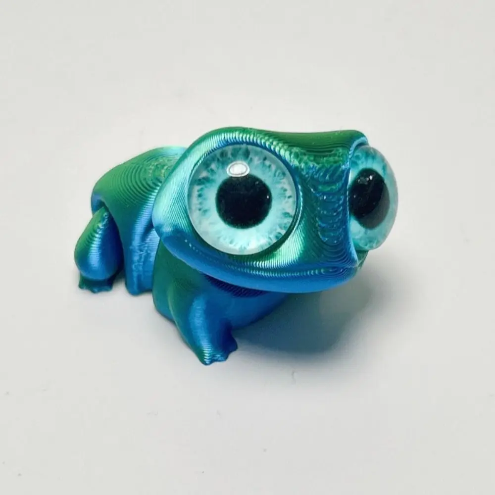 Simpatici Grandi Occhi 3D Stampati Rane Ornamento Del Fumetto Realistico 3D Stampato Rana Modello Artigianato Figurine 3D Stampato Rana Per Bambini