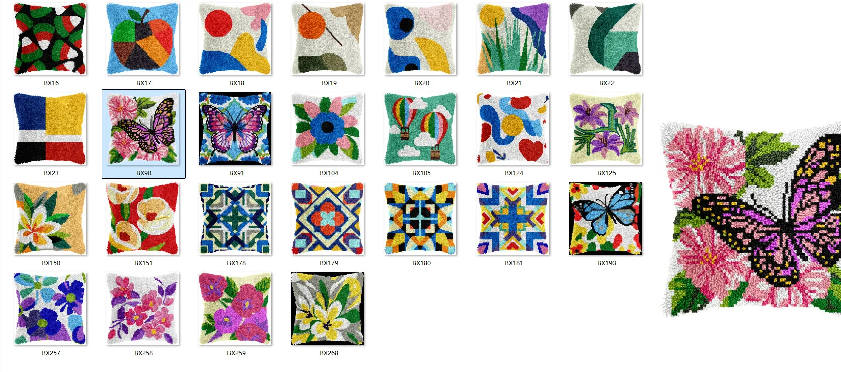 

Latch Hook Rug Kits Latch Hook Rug Pillow Pre-Printed Canvas Crochet Needlework Crafts for Adult Colorfully Flowers 2025