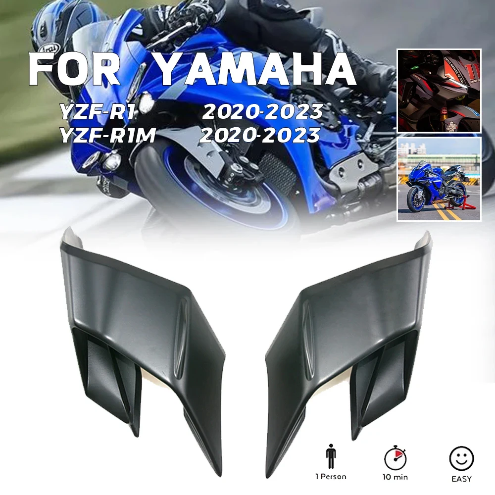 

Fixed Wind Wing for Yamaha R1 R1M R1 M 2020-2023 Motorcycle Aerodynamic Winglets Windshield Fairings Black Accessories New