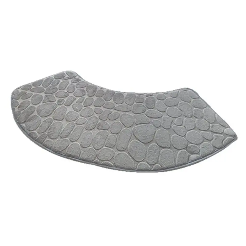 【ALLOWANCE】Anti-Slip Shower Room Entrance Foot Mat, 1PC Arc-Shaped Water-Absorbing Floor Mat, Sector-Shaped Carpet