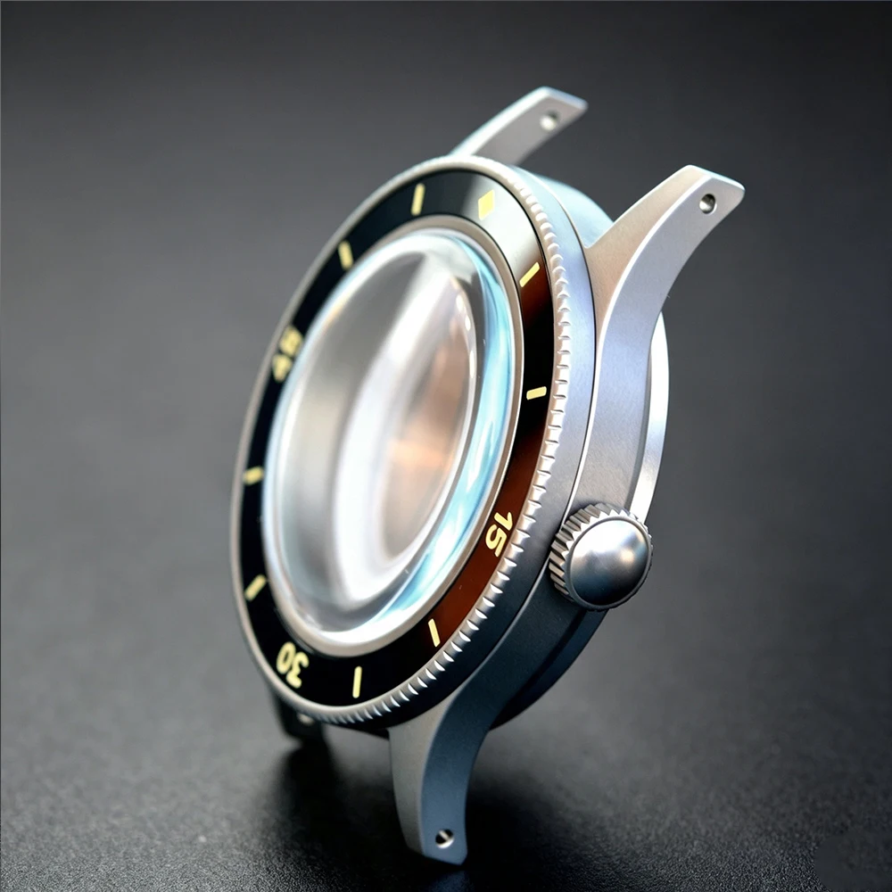 (Resist inferior products) Retro Fifty Fathoms Case Suitable for NH35/36 Movement Full Luminous Ceramic Outer Ring