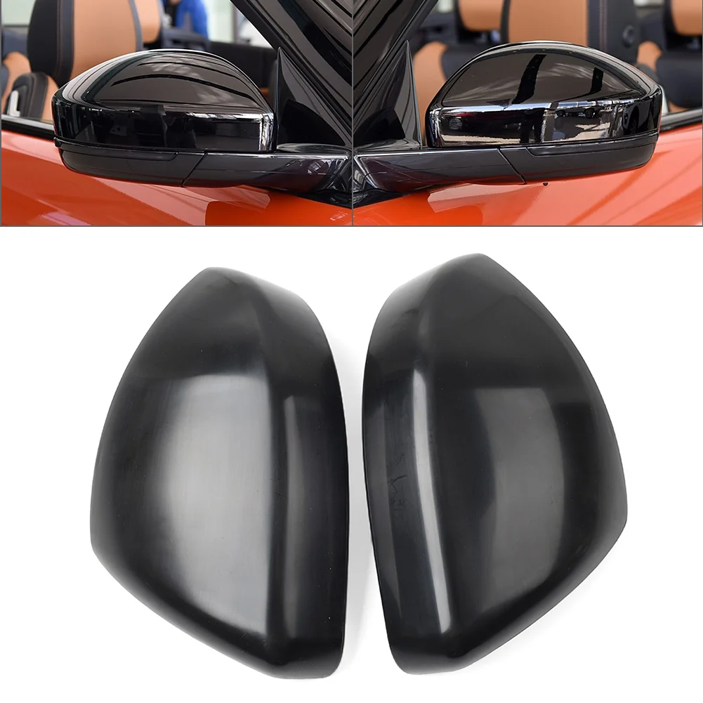 1Pair Car Rearview Mirror Cover Cap Primed For Land Rover Range Rover Evoque Discovery Sport  For Jaguar E-Pace F-Pace