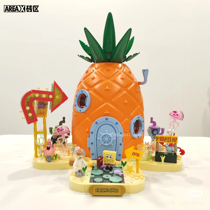Bob l'éponge SquarePants ananas maison blocs de construction édition phare assemblage pour enfants Puzzle jouet modèle cadeau blocs de construction