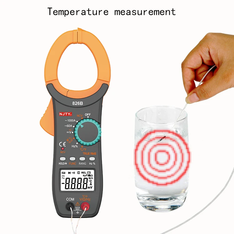 سعر منخفض ثلاث مراحل صحيح RMS 826B مقياس مشبك عامل الطاقة مع تسجيل البيانات #6