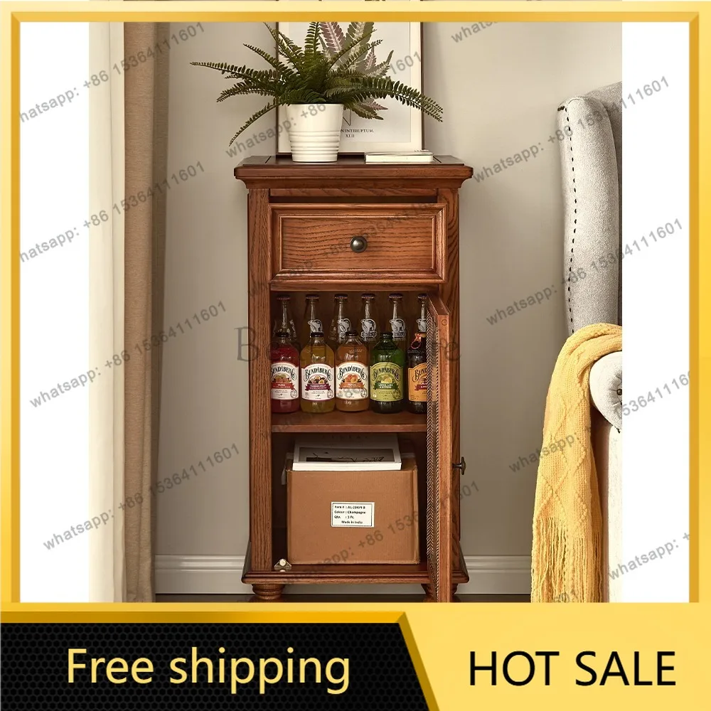 Hot American solid wood wine cabinet, living room storage cabinet