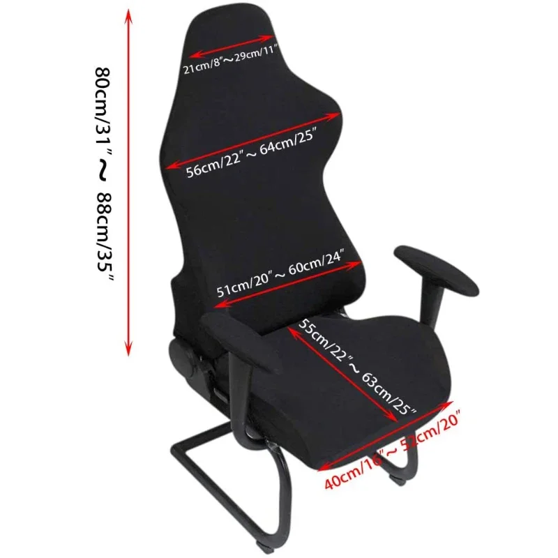 Gaming Armchair Seat Cover Elastic Office Banquet Chair Cover Anti Dirty Seat Case Stretch E Sports Chair Computer Chair Cover