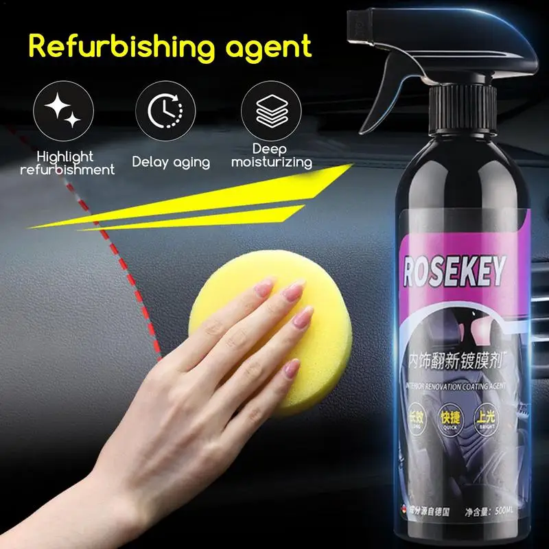 Car Coating Spray Wax Polishing Repair Liquid Spray Quick Car Wax Coating Spray For Pedals And Door Panels