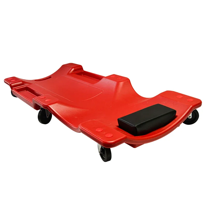 38 Inch Blow Molded Ergonomic HDPE Body with Padded Headrest Mechanic Plastic Car Creeper