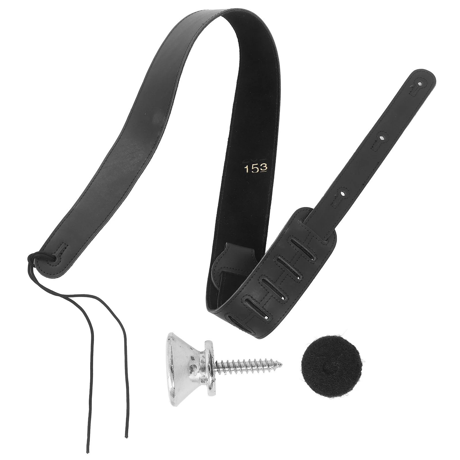 

Guitar Strap Durable Punk Style Adjustable Length High-Quality Cowhide Comfortable Wear Resistance Guitar Shoulder Belt Decor