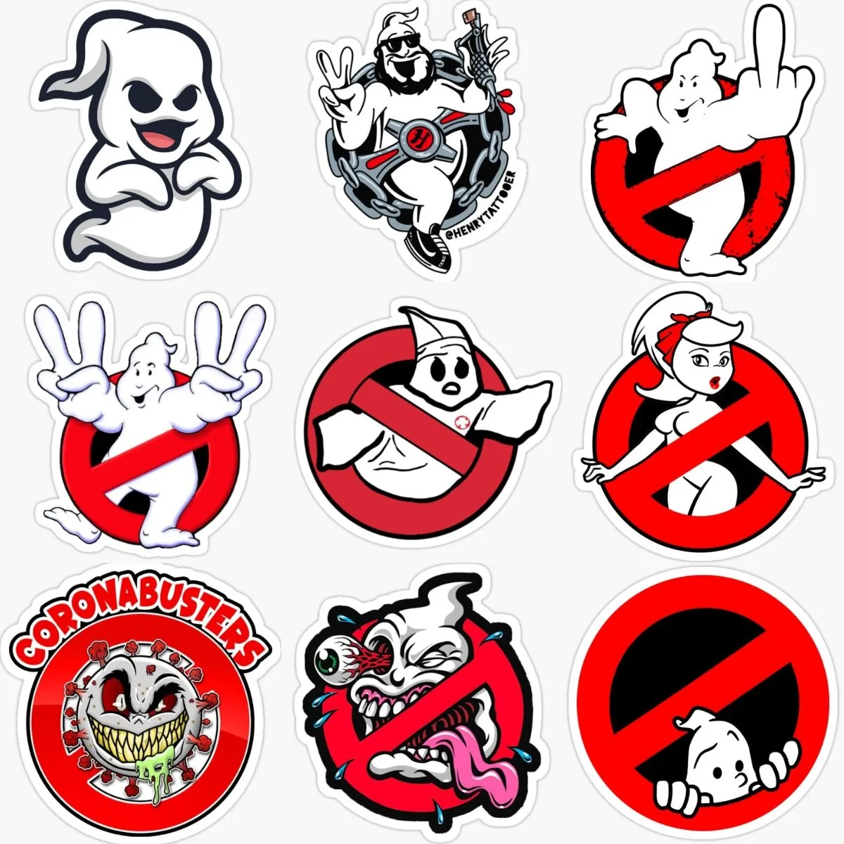 Ghostbusters Catoon Creative Sticker Accessories for Covered Scratch Decorate Car Motorcycle Truck Camper Van Bicycle Off-road