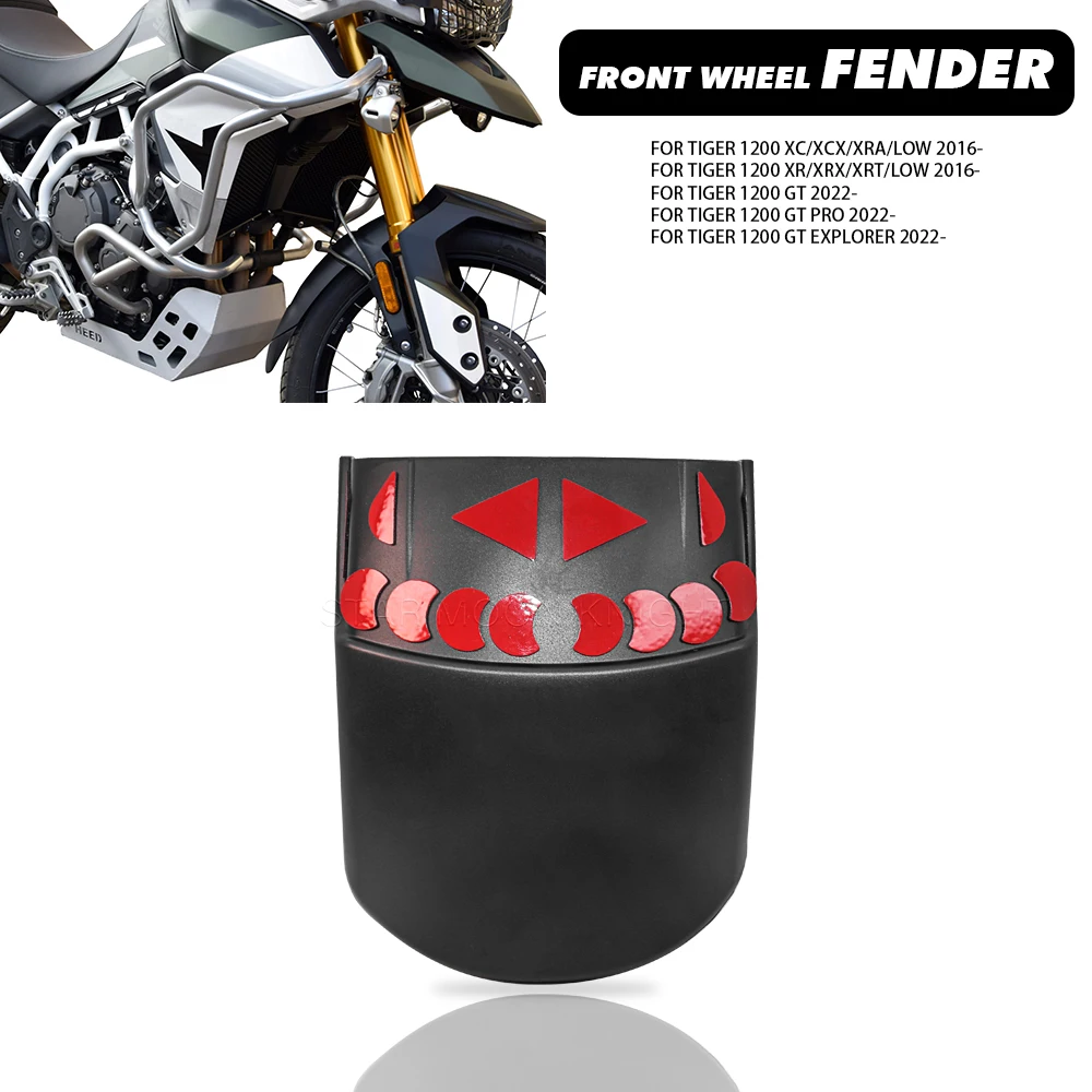 

For Tiger 1200 GT Pro Explorer 2022 - Motorcycle Front Fender Mudguard Extender Extension For Tiger1200 XC XR XCX XRX XRT 2016 -