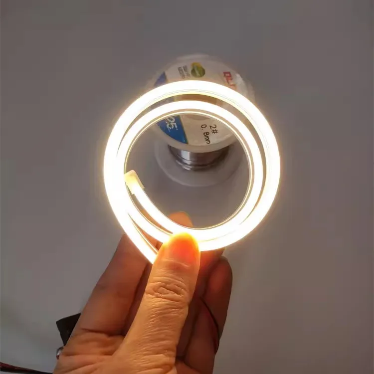 Estreito Silicone Neon Tubo Strip Light, Incorporado Flexível Gel Lâmpada, Gabinete De Perfil De Alumínio, Canal Baseboard, 12V, 24V