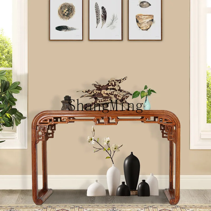 

SM home Chinese solid wood entrance table antique table furniture living room entrance table
