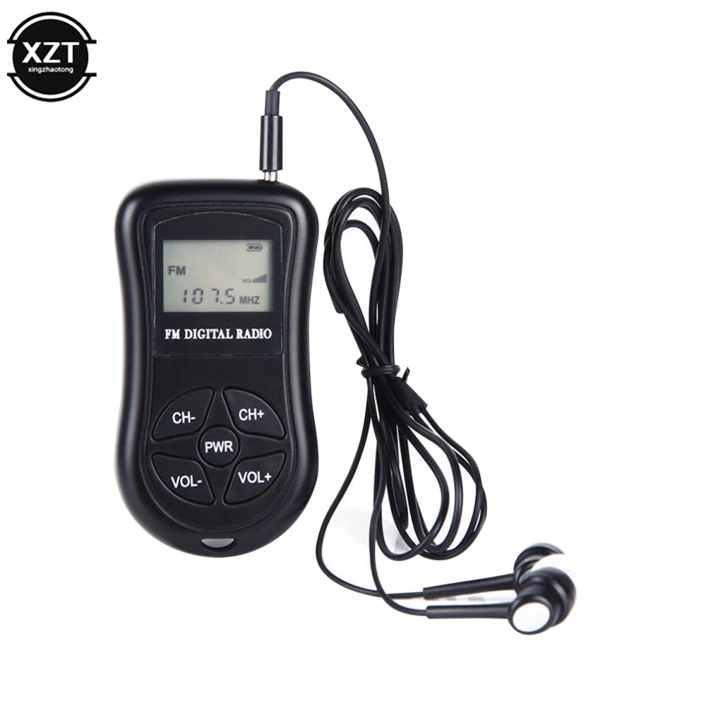 LCD Display Personal Mini Digital FM Radio with Earphone Portable Digital FM Radio continuous be used for 50 - 60 hours