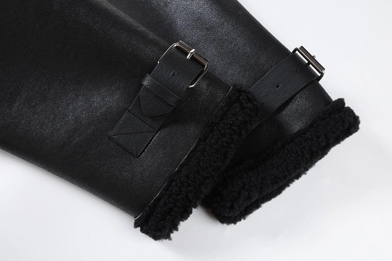 CIVICERA Abrigo de invierno para motocicleta Jaet Thiened de piel sintética Bla para mujer, abrigo Retro de piel sintética intercomada