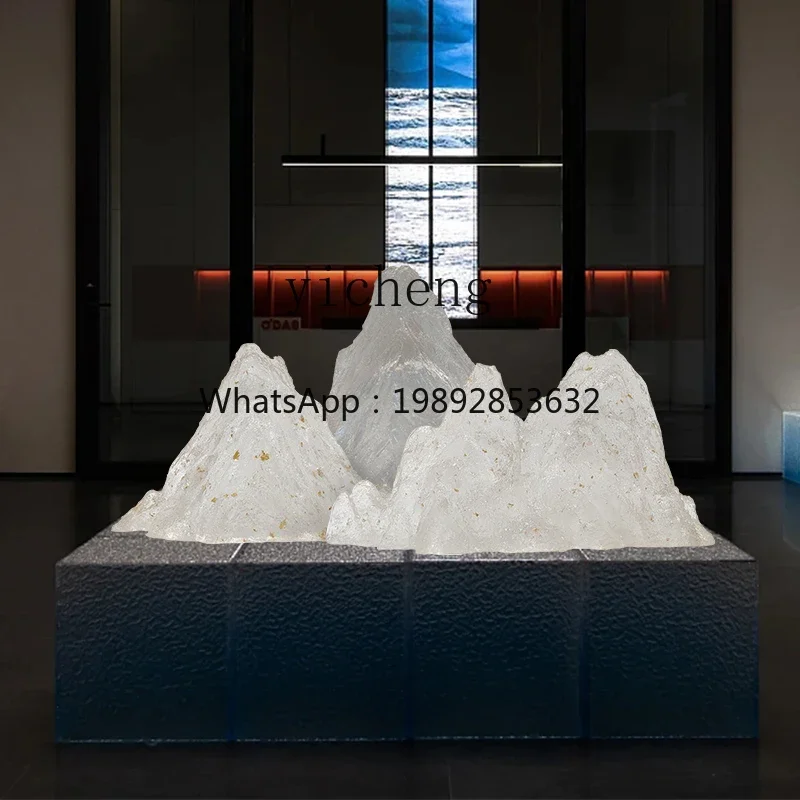 r5.20 XL modern light luxury transparent resin rockery sculpture villa soft decoration handicraft ornament